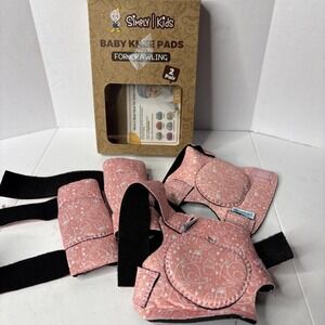 Simply Kids Baby Knee Pads for Crawling in Pink Print 2 Pairs